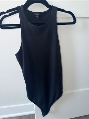 Express body contour Black Sleeveless Tank Bodysuit